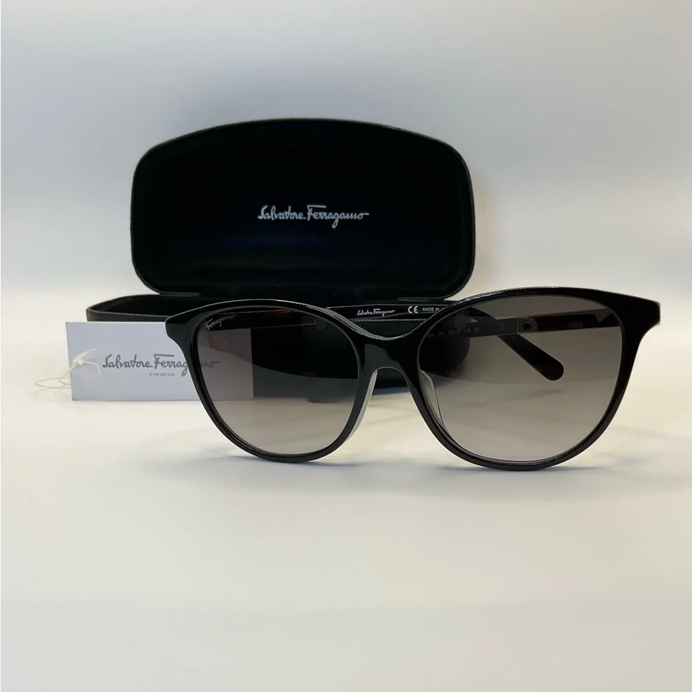 NEW Salvatore Ferragamo Sunglasses Black with Ombré lenses
